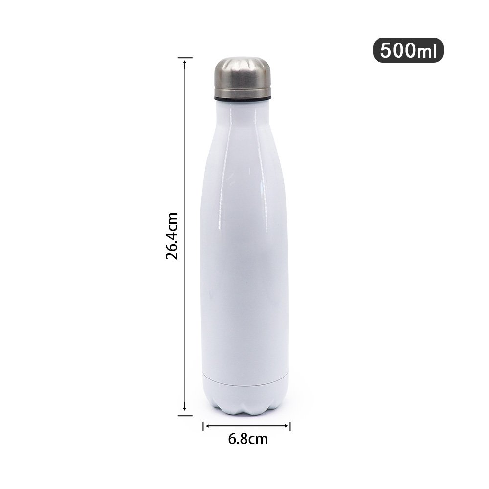 500ml 17oz custom logo sublimation cola shape fitness flask eco friendly drink water bottle insulated stainless steel sports