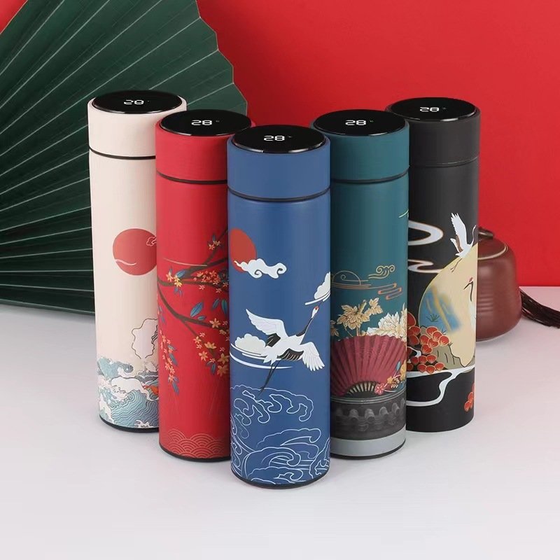 2023 hot sale low price wholesale electric led display vacuum flask with temperature control