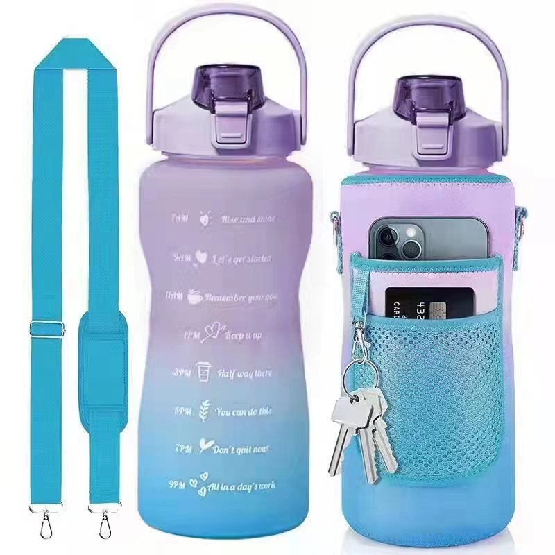 2L termos motivational water bottle botella de agua motivacional colour changing cups termos de agua gym water bottles