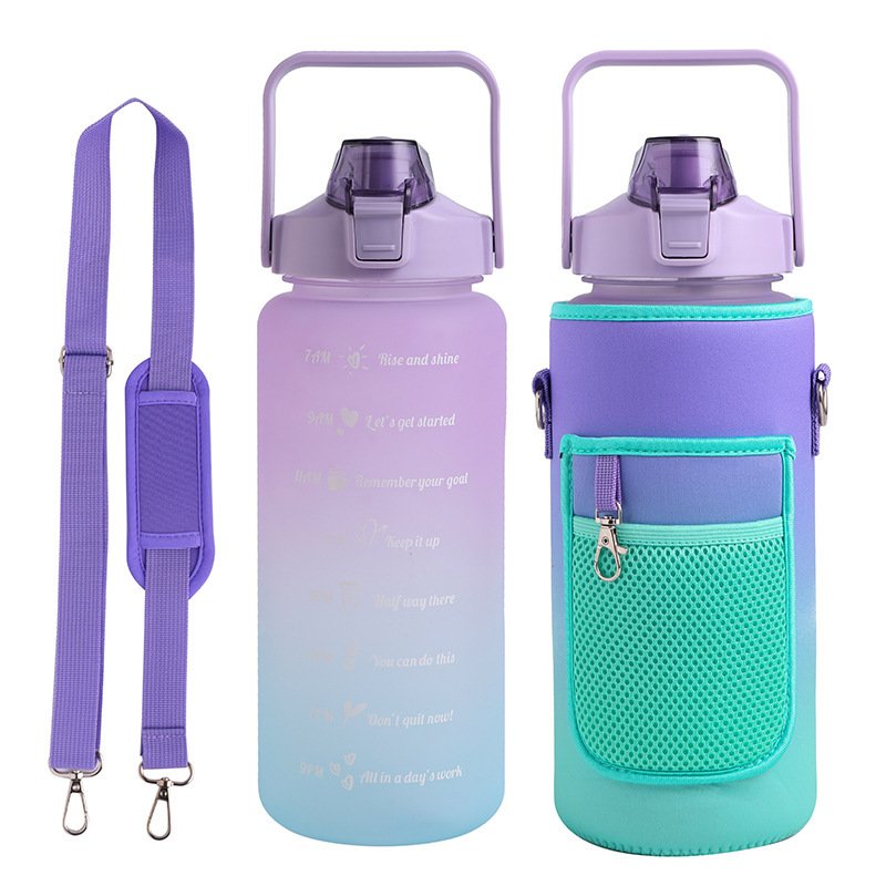 2L termos motivational water bottle botella de agua motivacional colour changing cups termos de agua gym water bottles