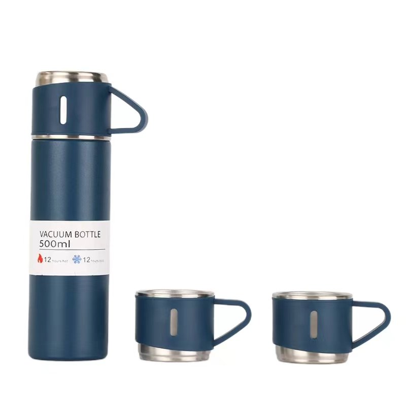 2024 Hot Selling Stainless Steel Vacuum Flasks Set Leak-proof Travel Mug Business Gift Water Bottle Coffee Cup