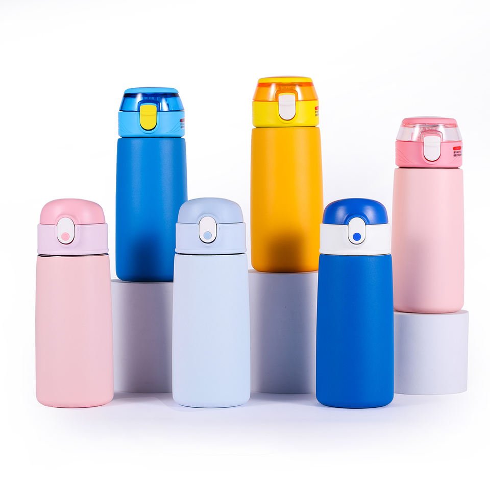 Double Insulated Stainless Steel Printed Water Bottle Thermal Vacuum Flask for Kids Children Sports School