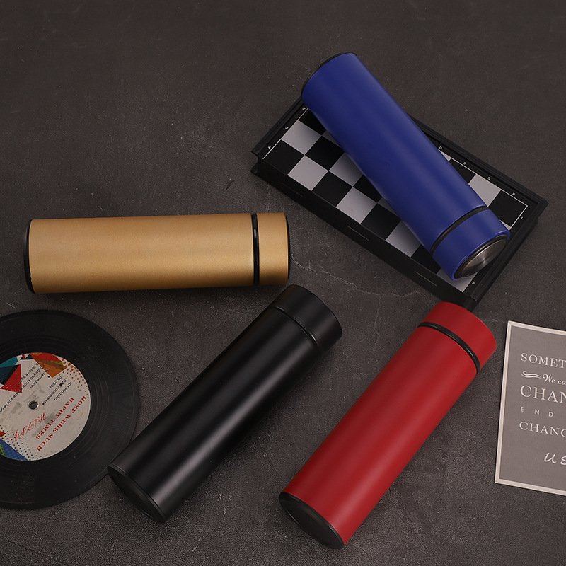 Customized 500ml straight water bottle stainless steel thermal bottle portable sealed water bottle with tea infuser