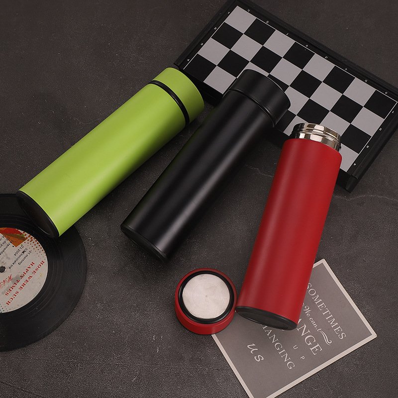 Customized 500ml straight water bottle stainless steel thermal bottle portable sealed water bottle with tea infuser