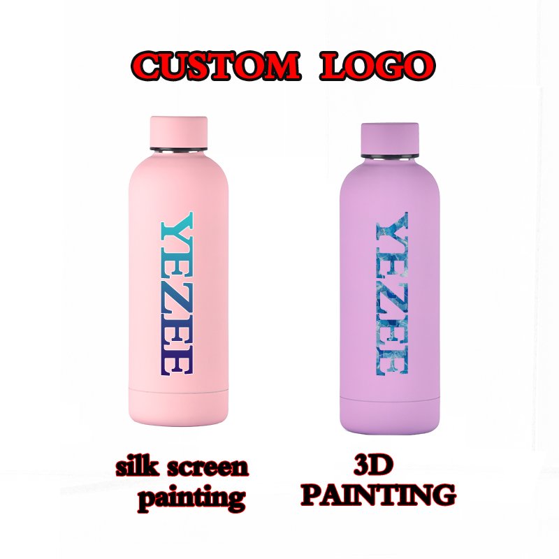 Wholesale Custom Logo 500 Ml Drinking Metal Insulated Double Wall Stainless Steel Sports Water Bottle