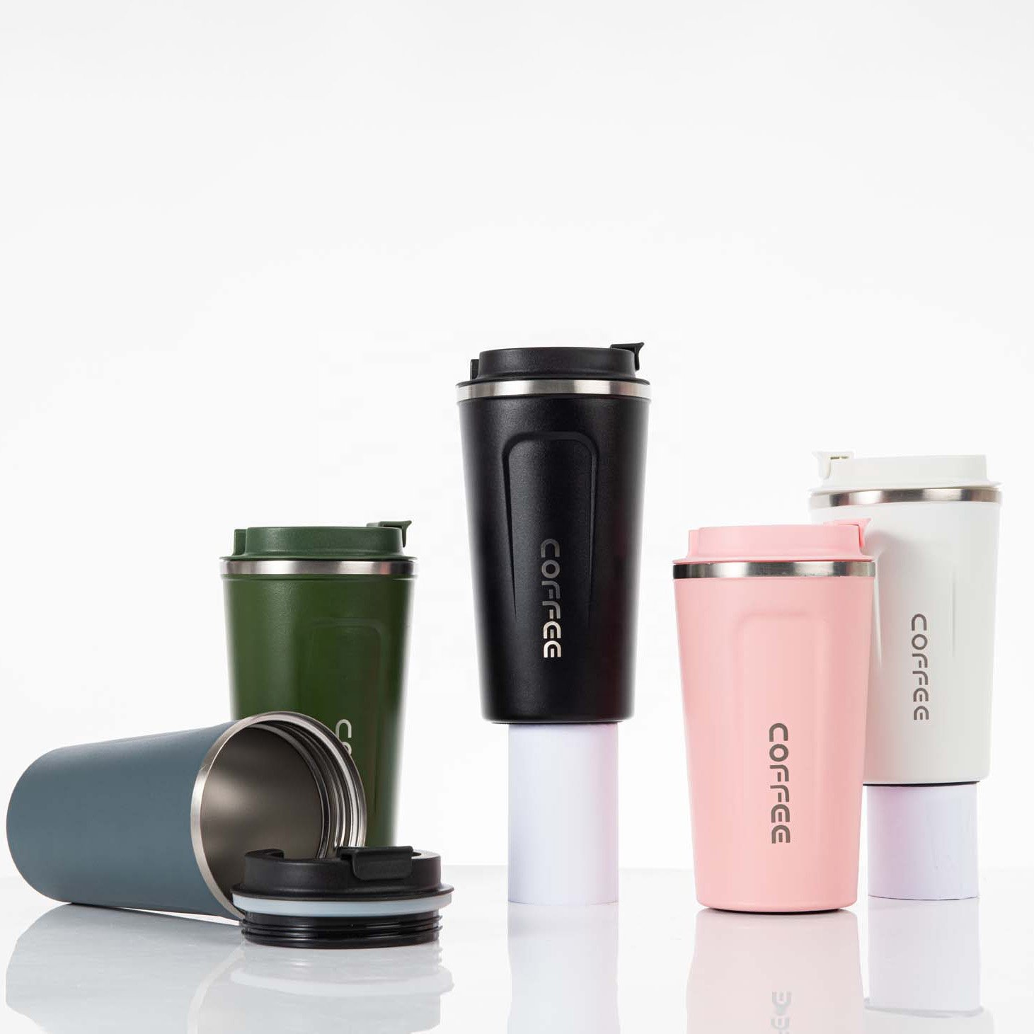 Double Walled Eco-friendly Stainless Steel Travel Coffee Mug Vacuum Insulated Reusable Coffee Tumbler Cup