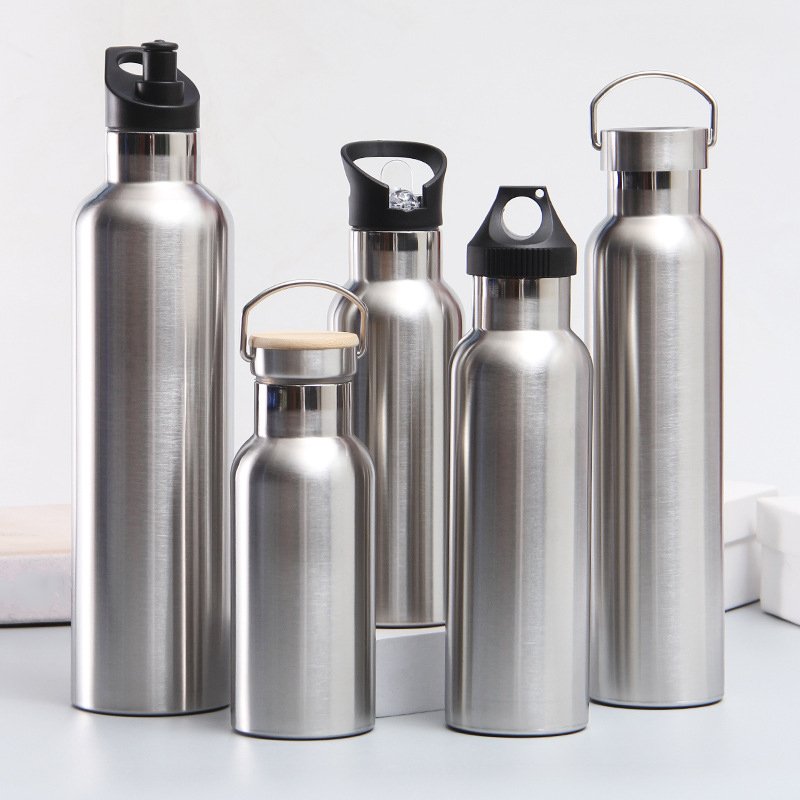 Wide Mouth Stainless Steel Double Walled Vacuum Flask Thermal Insulated Sports Water Bottles With Seal Lid