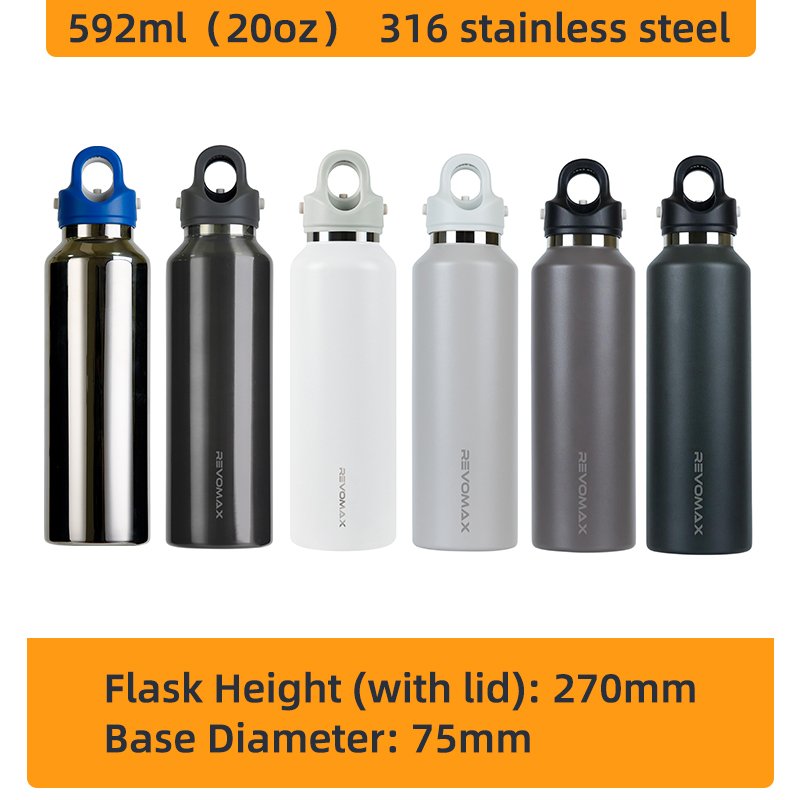 Revomax 316 Stainless Steel Vacuum Flask Double Walled Vacuum Cup Flask Thermo For Kids School