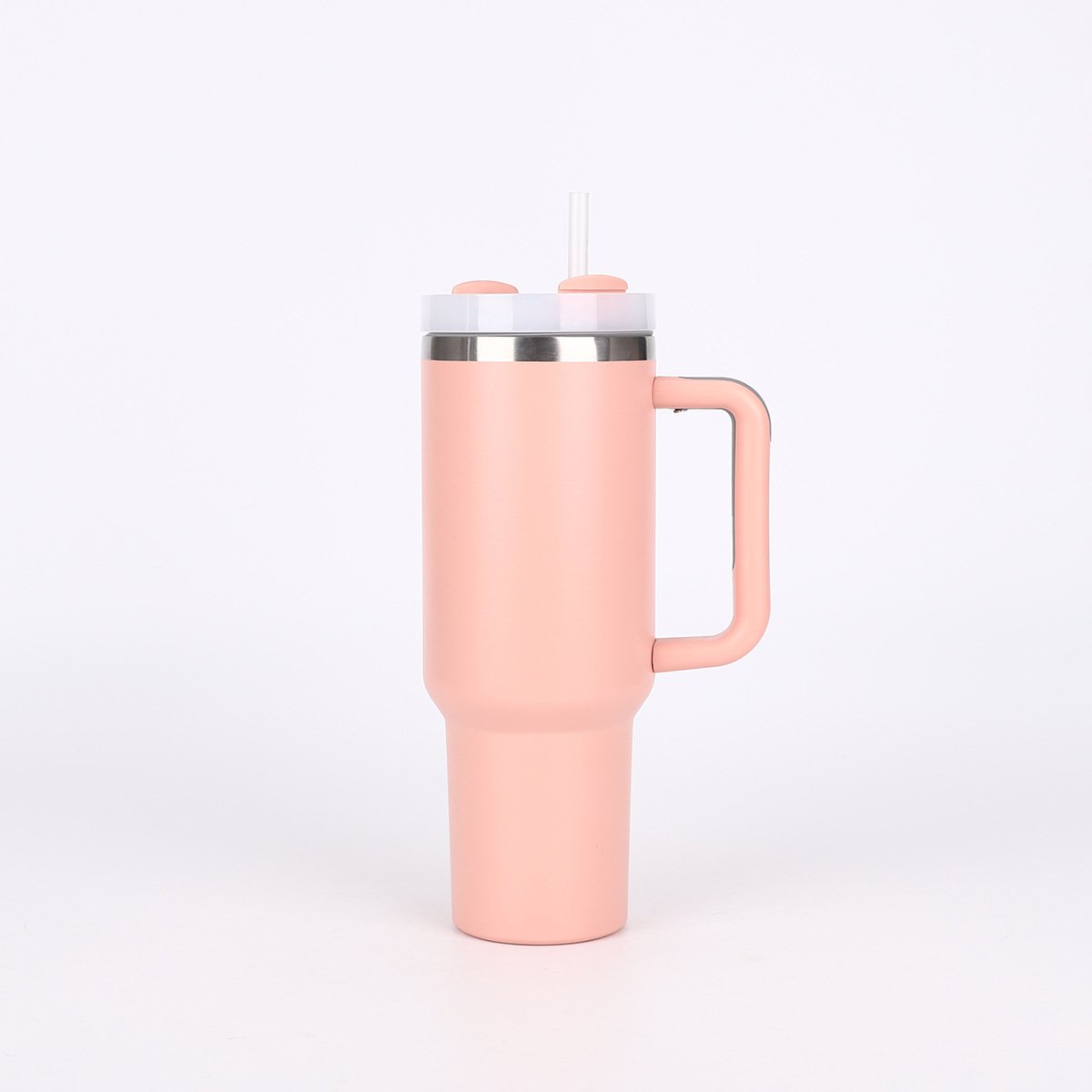 Custom 40oz Stainless Vacuum Cup insulated powder coated traveling cups coffee mugs tumblers bulk with handle and straw