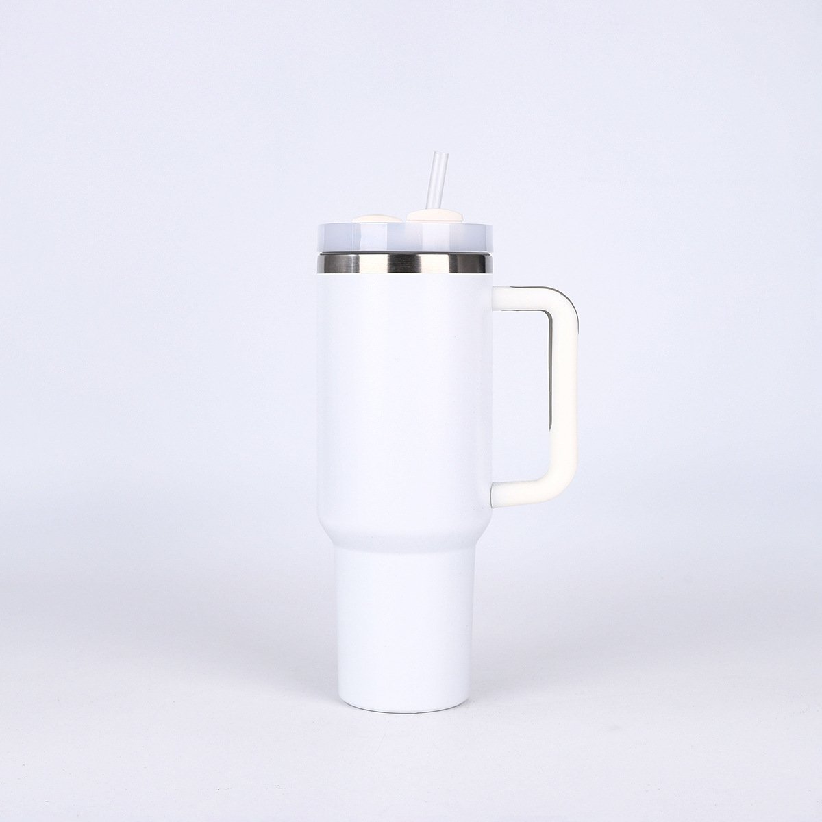 Custom 40oz Stainless Vacuum Cup insulated powder coated traveling cups coffee mugs tumblers bulk with handle and straw