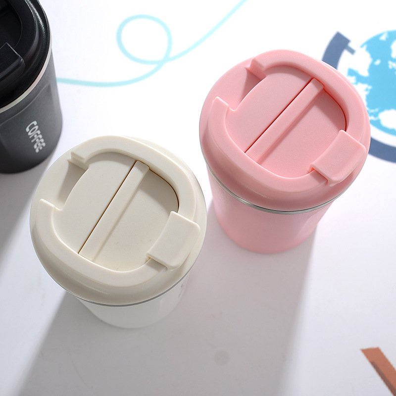 stainless steel coffee travel mug matte black double walled insulated thermal water bottle nice vacuum flask with temperature