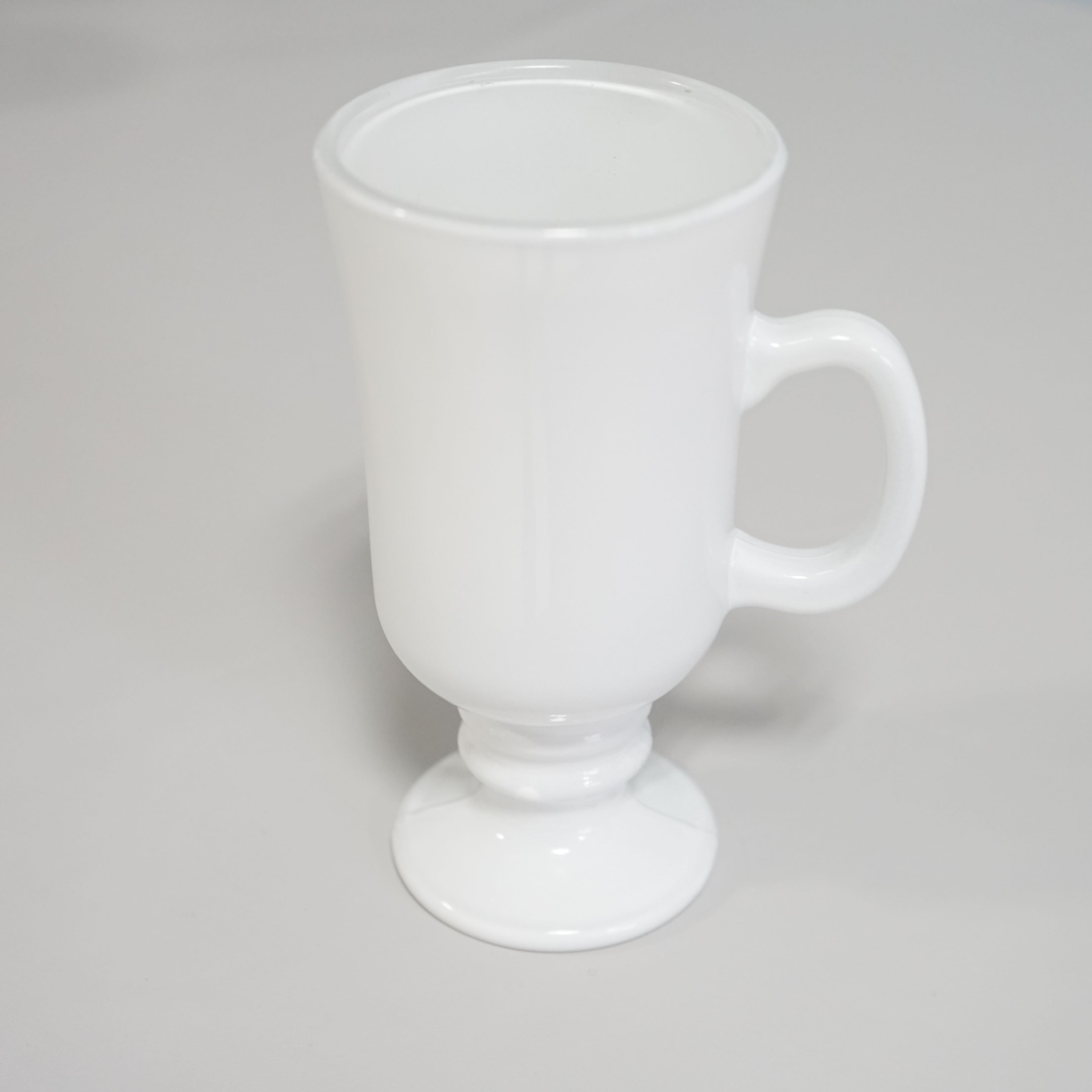 Wholesale 8oz Stemmed Clear Drinking Cups Vintage Irish Latte Coffee Glass Mug With Handle