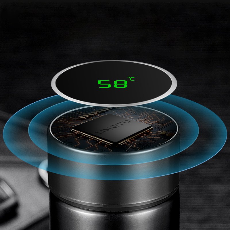Smart LED Temperature Display Metal Insulation Water Bottle Cup Stainless Steel Intelligent Vacuum Flask