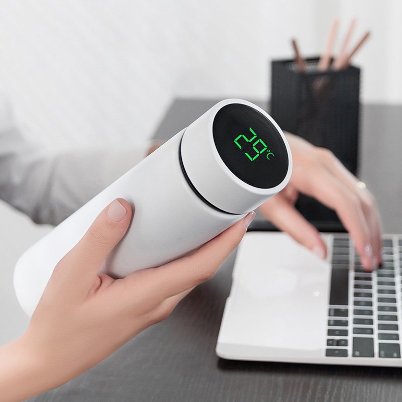 Smart LED Temperature Display Metal Insulation Water Bottle Cup Stainless Steel Intelligent Vacuum Flask