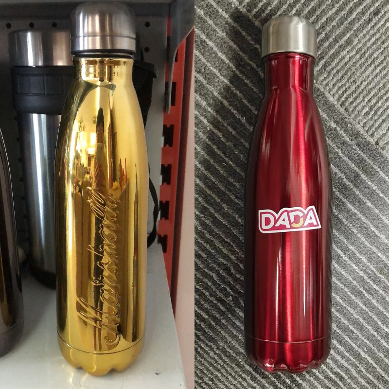 Custom Logo 350ml 500ml 750ml 1000ml Double wall Stainless Steel Thermos Insulated Water Bottle cola shape bottle vacuum flask