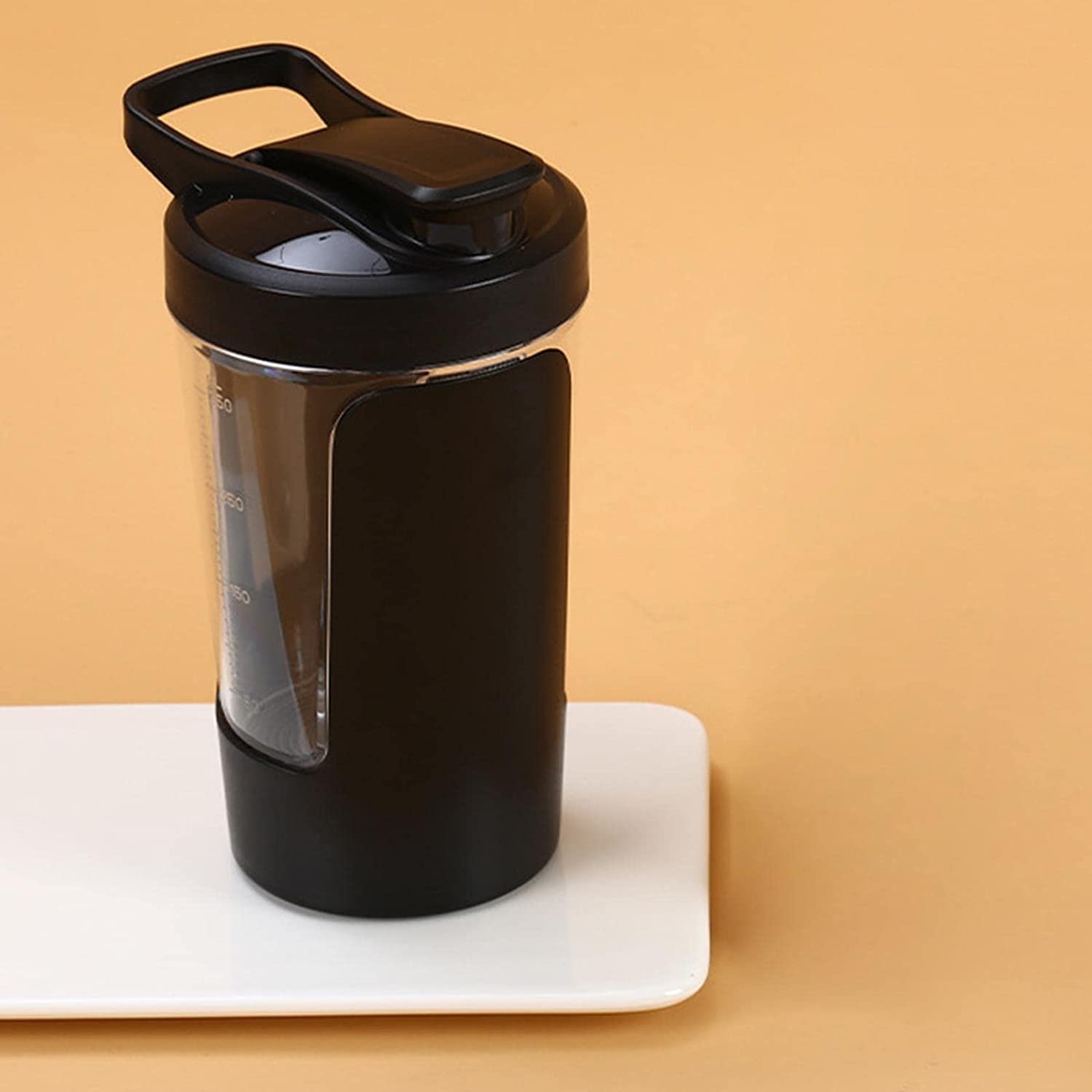 350ml special protein ABS tritan electric mug warmer coffee cup shaker bottle with lid 2AA battery for office meeting