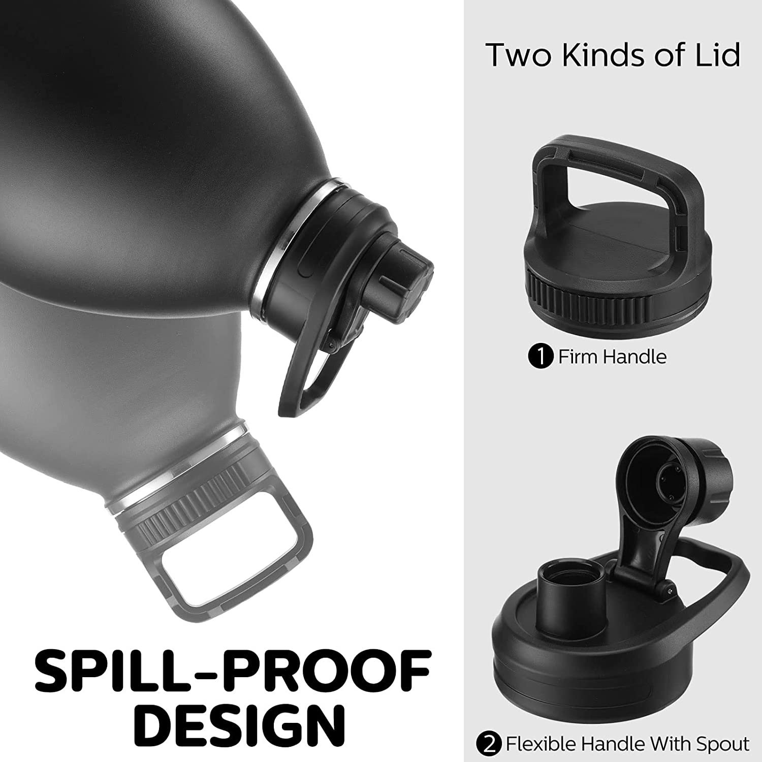 Portable large capacity 128 oz america hot sale double wall stainless steel vacuum insulated outdoor camping kettle Vacuum Flask