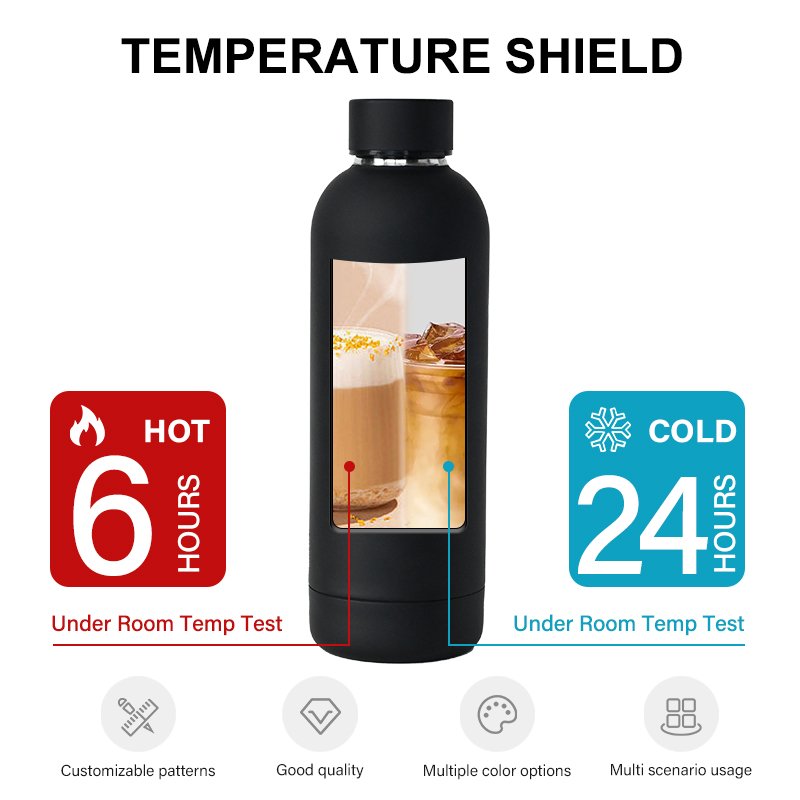 500ml Frosted Soft Touch Sport Cup Insulated Vacuum Flask Thermal Stainless Steel Drink Bottles With Lid Sports Water Bottle