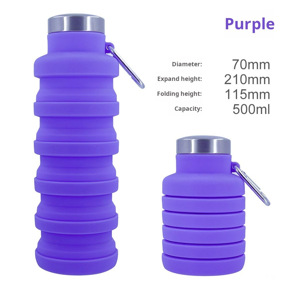 YY0325 foldable water bottle sellers Food Gradel 550ml Silicone Soft Reusable Portable Travel collapsible water bottle