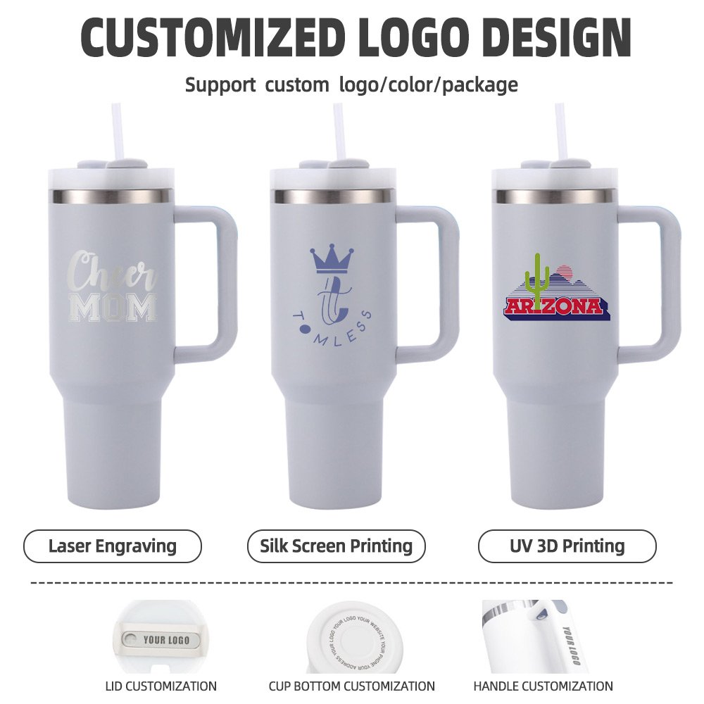 coffee double wall bulk insulated Tumbler Custom Stainless Steel Travel Mug 40oz Tumbler With Handle For Cup