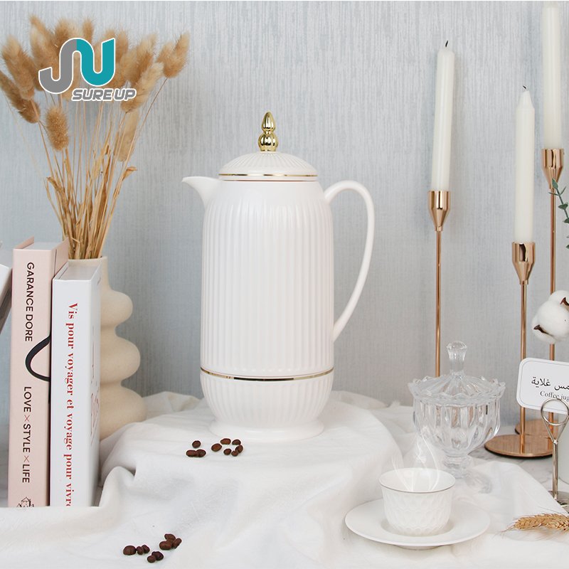 Designed glass arabic coffee pot glass vacuum flask coffee pot arabic thermos with glass refill coffee pot