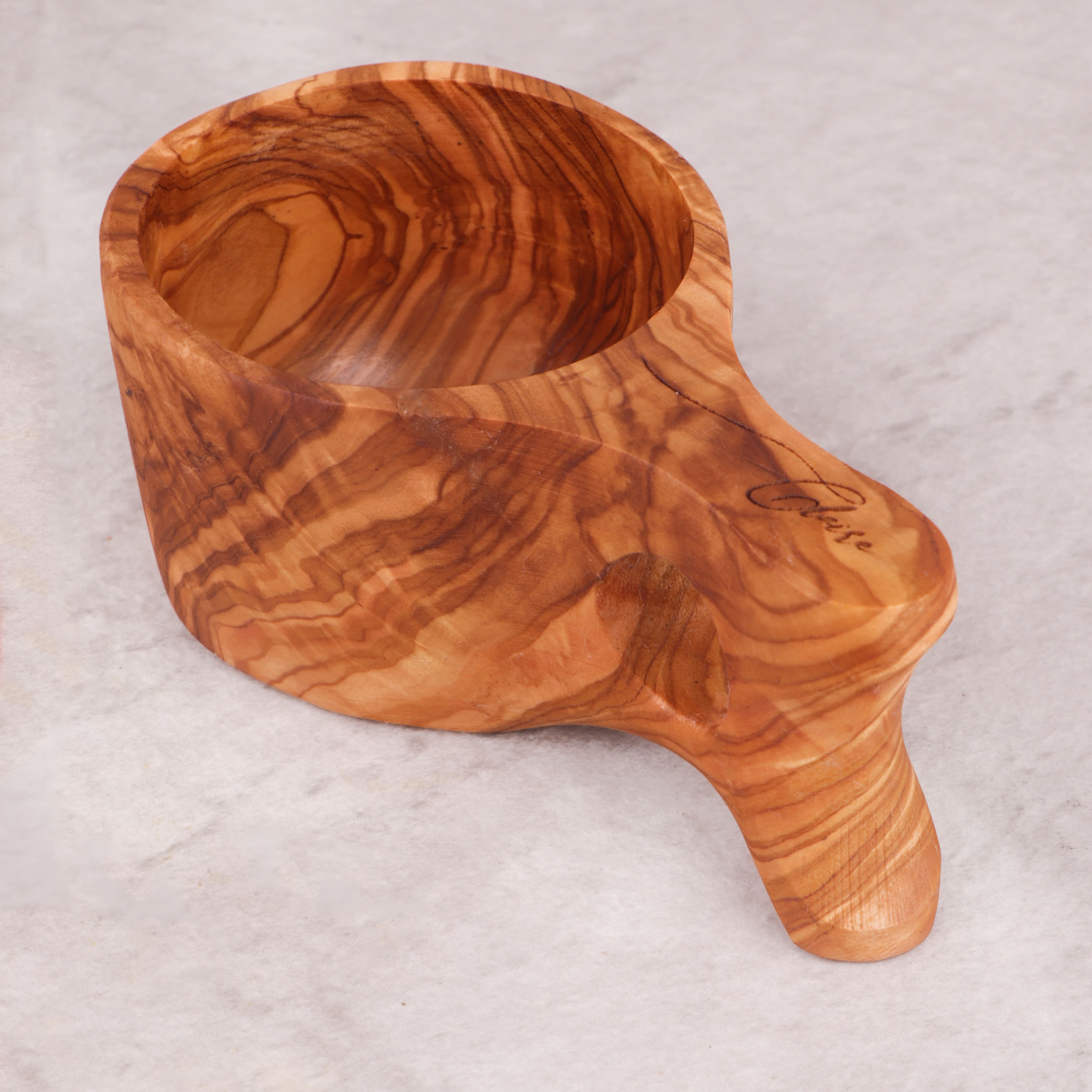 Creative Nordic Style Finland Style Handcrafted Wood Camp Cup Custom Mugs Unique Camping home drinkware handmade of olivewood
