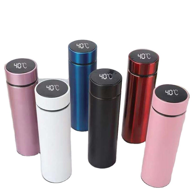Intelligent Digital 500ml Termos LED Temperature Display Water Bottle Cup Flask Tea Infuser Vacuum Insulated Thermos Bottle