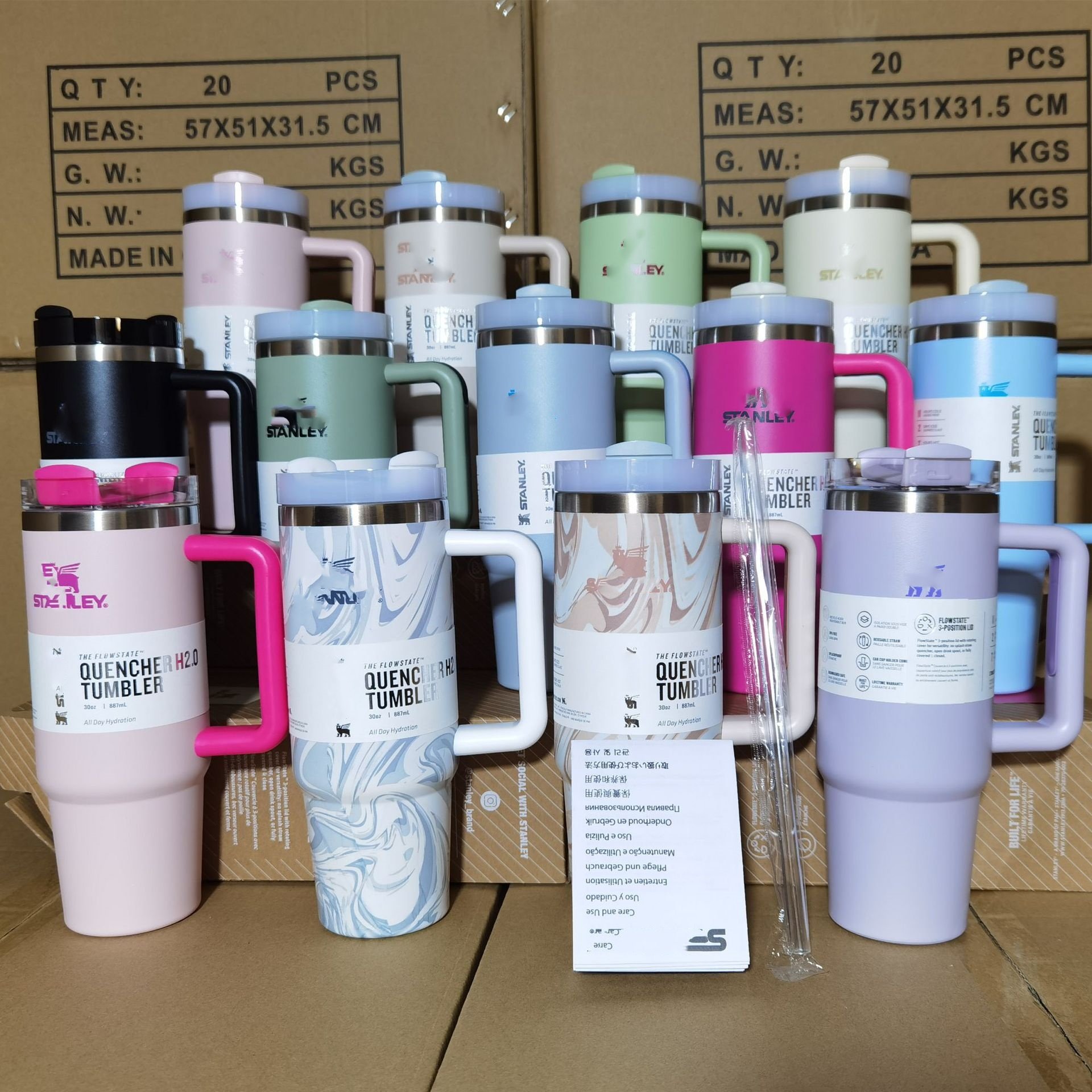 2024 Hot Sale 40 oz Insulated Travel Mug Tumbler Double Walled Steel Cup with Handle for Adults Back to School