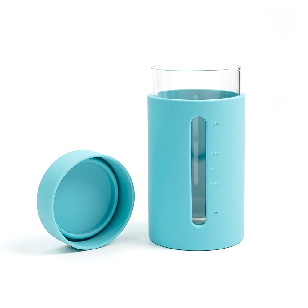Wolife Original Design Water Bottle With Silicone Leakproof Drinkware Transparent Glass Water Bottle Cute Mini Fruit Tumbler