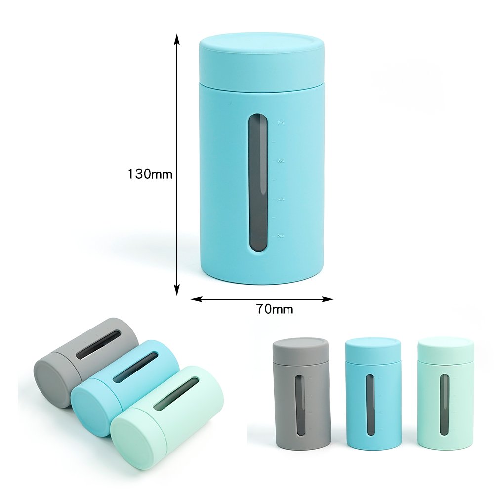 Wolife Original Design Water Bottle With Silicone Leakproof Drinkware Transparent Glass Water Bottle Cute Mini Fruit Tumbler