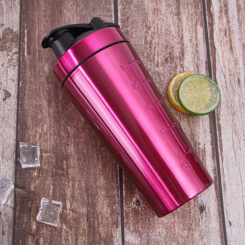 Custom Wholesale 960ml stainless steel water bottle Fitness protein powder shake cup