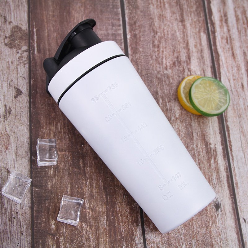 Custom Wholesale 960ml stainless steel water bottle Fitness protein powder shake cup