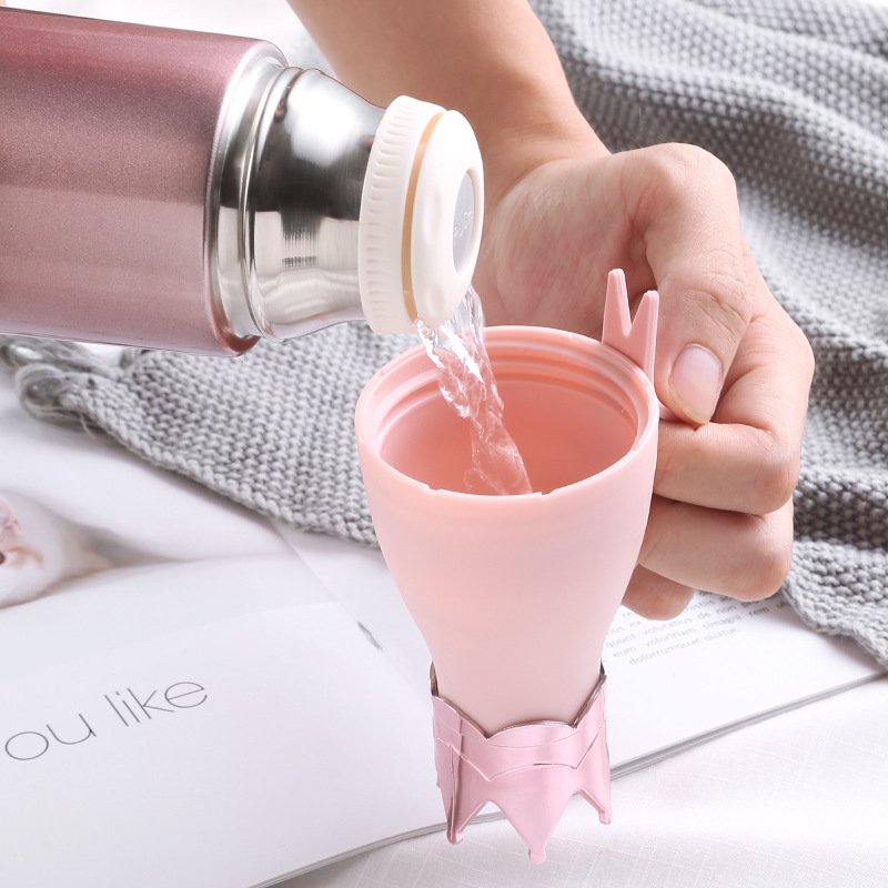 Crown Shaped 304 Stainless Steel Insulted Bottle Gradually Color Vacuum Thermos Flask