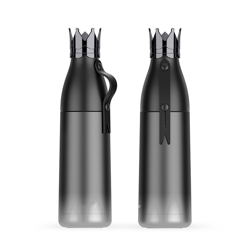 Crown Shaped 304 Stainless Steel Insulted Bottle Gradually Color Vacuum Thermos Flask