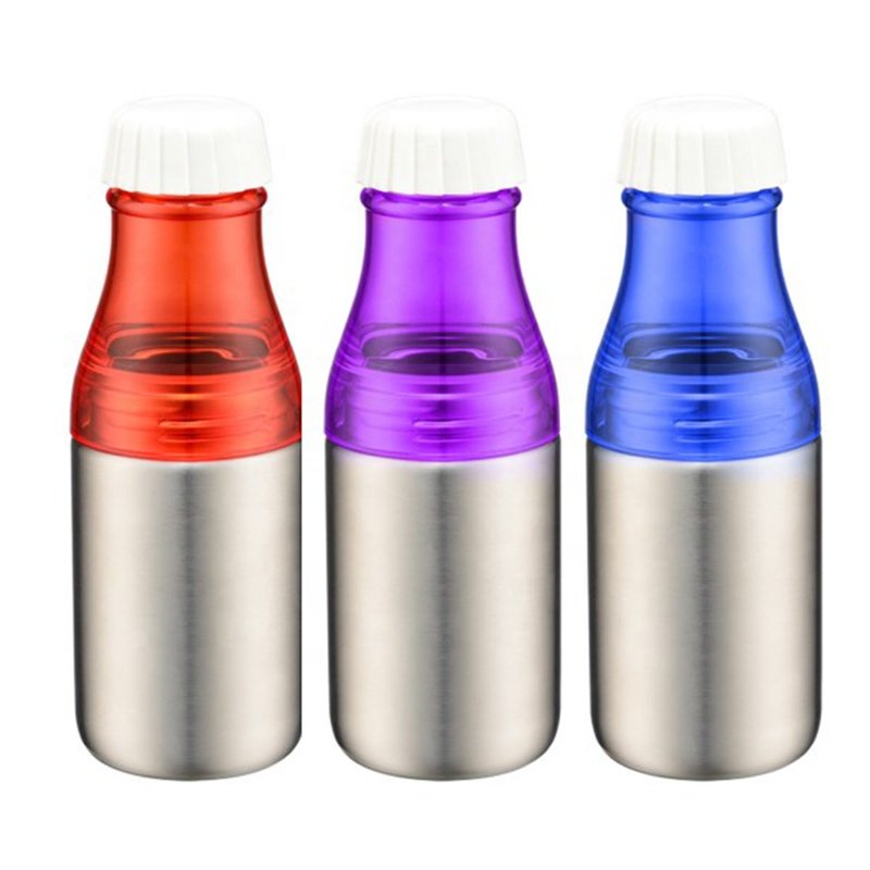 Japanese/Korean market Cherry sunny bpa free tritan stainless steel sports water bottle removable bottom