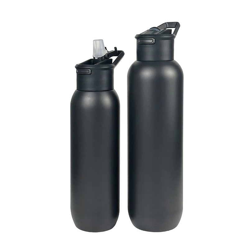 580ml 1000ml Small Mouth Stainless Steel Vacuum Flask Thermal Insulated Sport Water Bottles top flip lid with straw handle