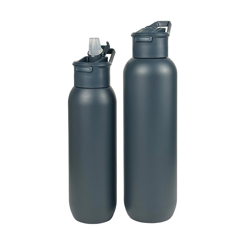 580ml 1000ml Small Mouth Stainless Steel Vacuum Flask Thermal Insulated Sport Water Bottles top flip lid with straw handle