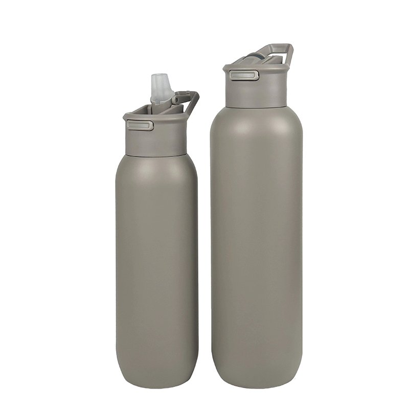 580ml 1000ml Small Mouth Stainless Steel Vacuum Flask Thermal Insulated Sport Water Bottles top flip lid with straw handle