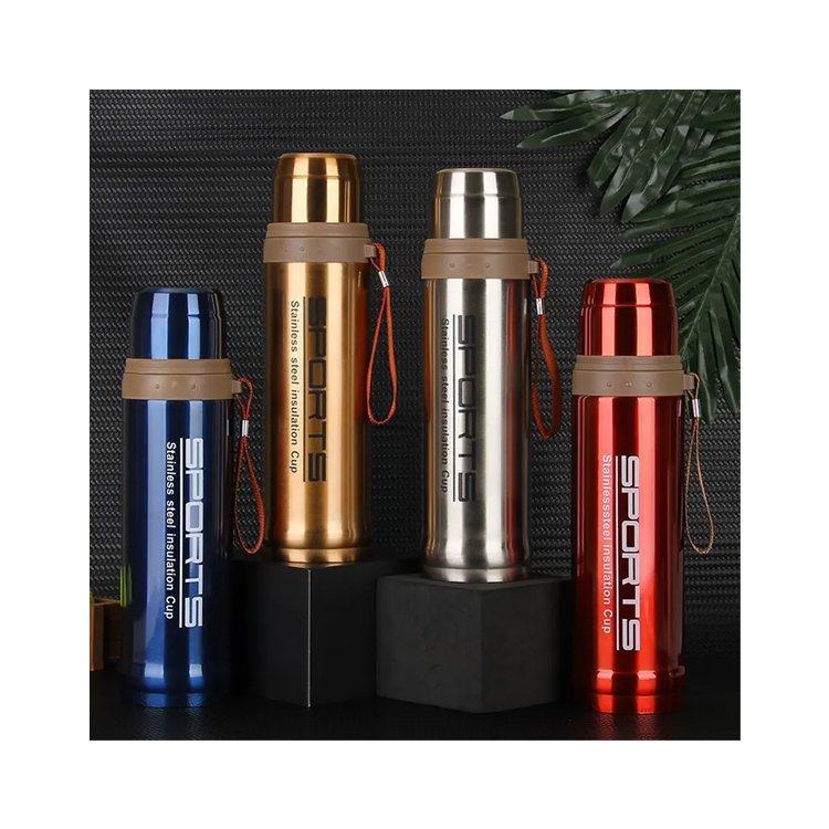Wholesale Digital Stainless steel vacuum flasks & thermoses gift set smart thermoes with mug water Thermos Bottles