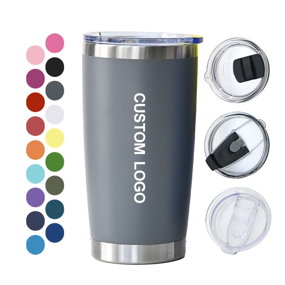 Custom 20oz wukong camping mug double wall insulated vacuum stainless steel tumbler cups travel coffee mug with lid