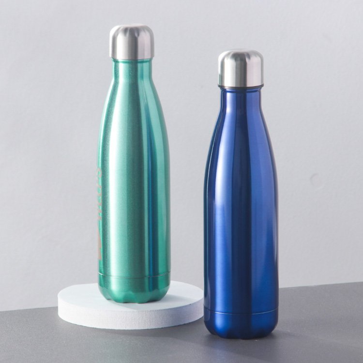 17oz Spray Paint Double Wall Vacuum Insulated Cola Shape Stainless Steel Thermo Flask Water Bottle