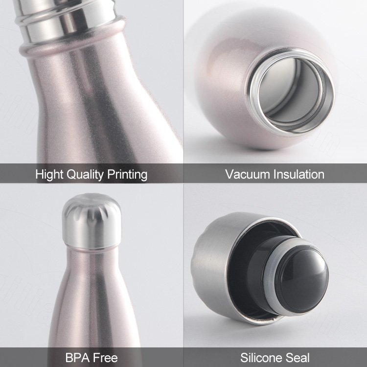 17oz Spray Paint Double Wall Vacuum Insulated Cola Shape Stainless Steel Thermo Flask Water Bottle