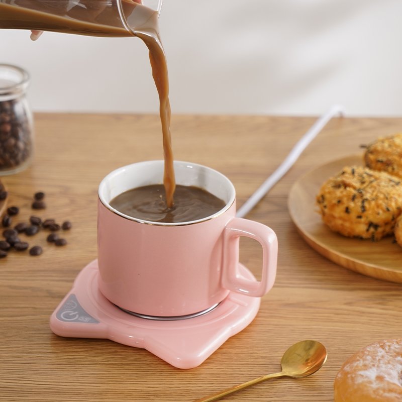 Porcelain Thermal Ceramic Coffee Mugs Warmer Cups Heating Insulated Electric Heater Usb Cup Warmer Cat shape with switch