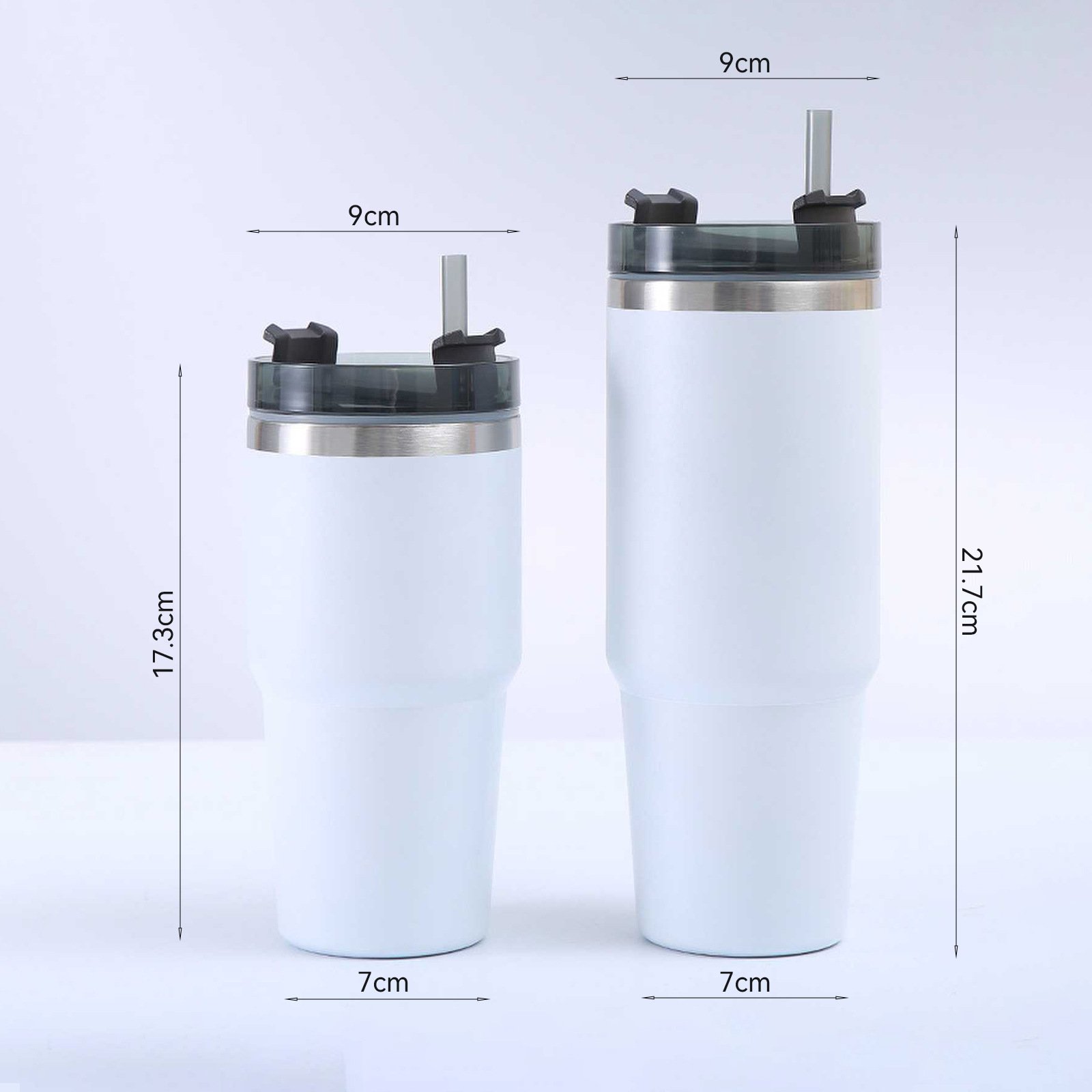 Wholesale Double Wall Stainless Steel Mugs Straw Customized Logo Outdoor Drinking Cups Tumbler Vacuum Bottle Coffee Water