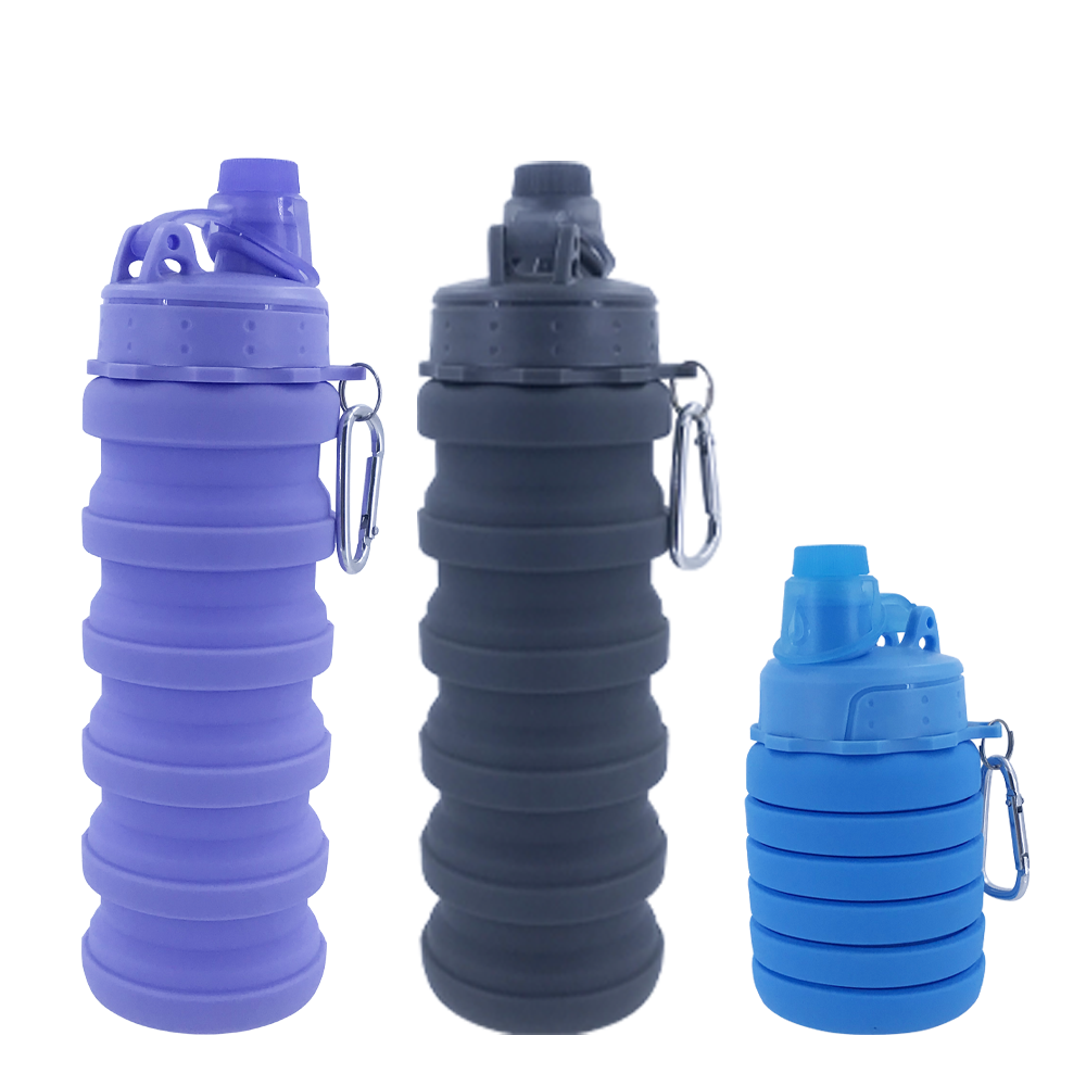 silicone environmental bottle Squeeze flexible free products sample with logo Eco-friendly hot Sports silicone Water Bottle