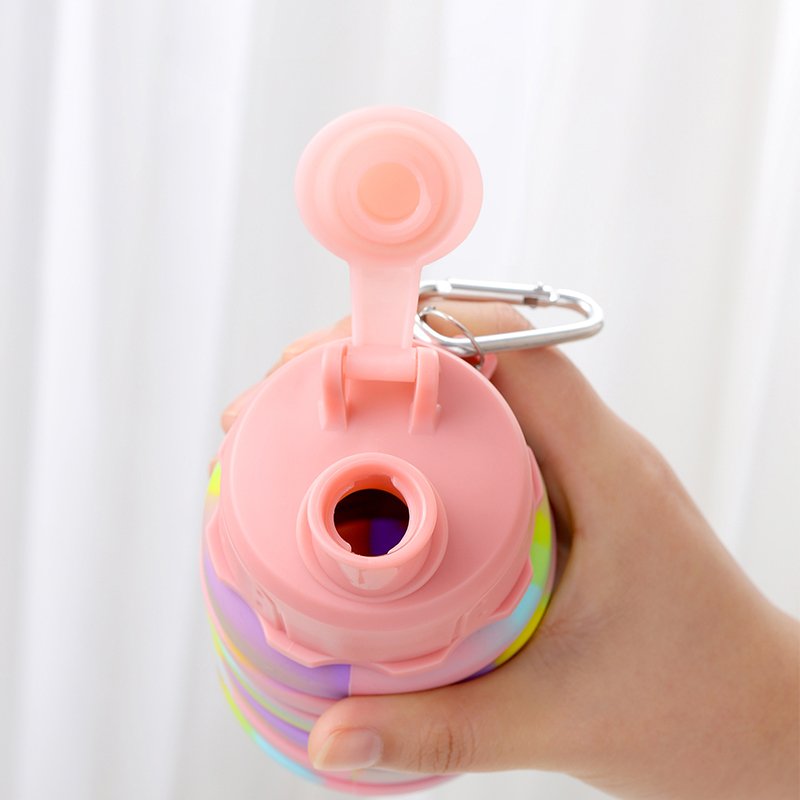 silicone environmental bottle Squeeze flexible free products sample with logo Eco-friendly hot Sports silicone Water Bottle