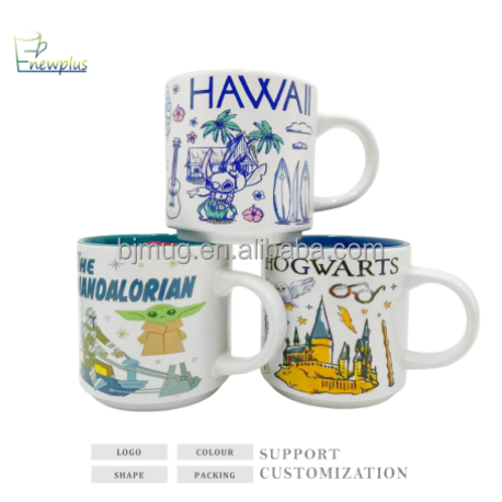 Personalized Branded Promotional Porcelain Stoneware Mug Custom LOGO Printed Ceramic Cups Coffee Ceramic Mugs With Custom Logo