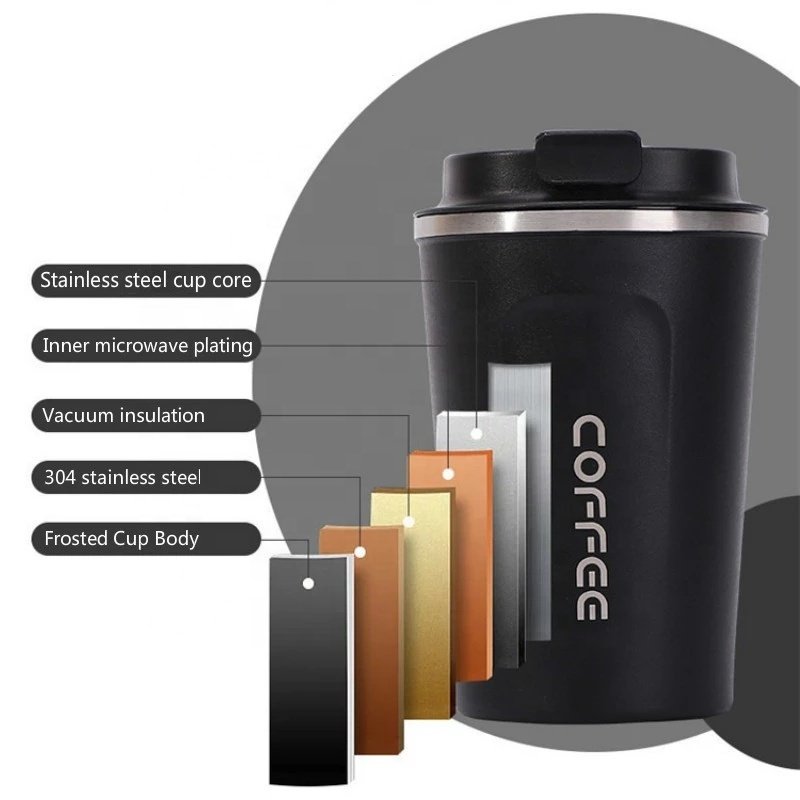 New Stainless Steel Thermos Vacuum Flask Coffee Mug Water Bottle Creative Outdoor Travel Portable Car Gift Thermos Cup