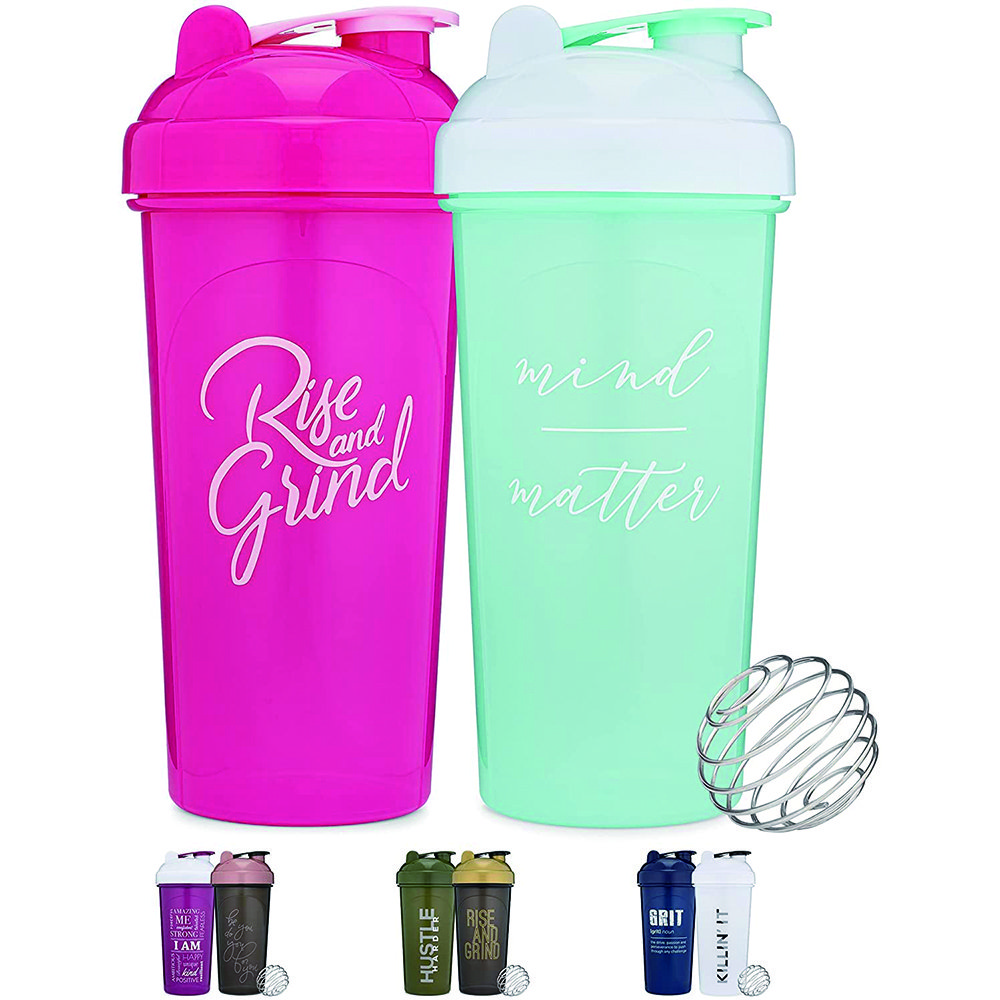 Glow In The Dark Dishwasher Safe Portable Gym Shaker Water Bottle