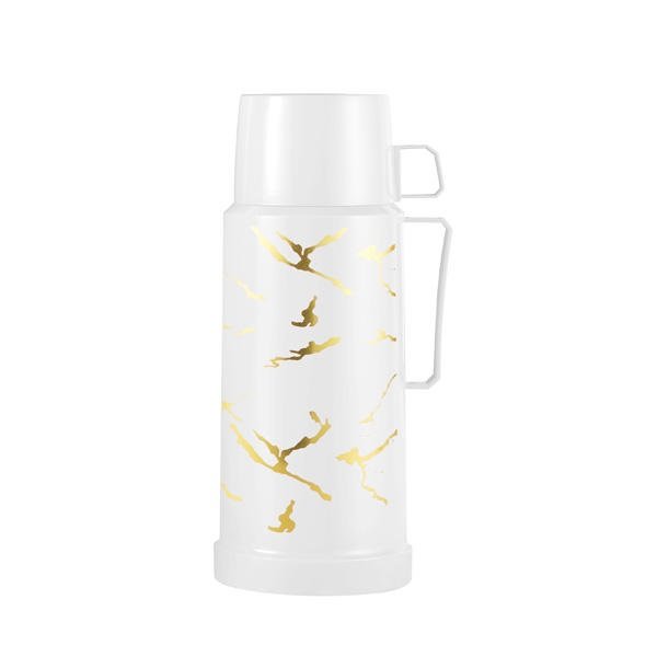 SUNLIFE Fast Delivery 1.8L PP Body White Glass Liner Thermal JugVacuum Flask with Two Cups